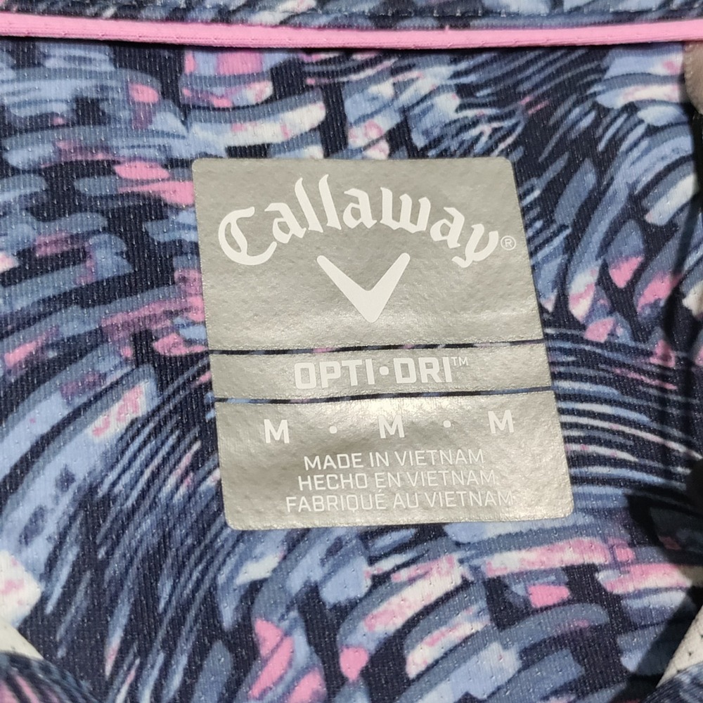 Callaway Swing Tech Golf Polo Shirt Mens Medium Sky Valley Country Club Colorful - Picture 9 of 15